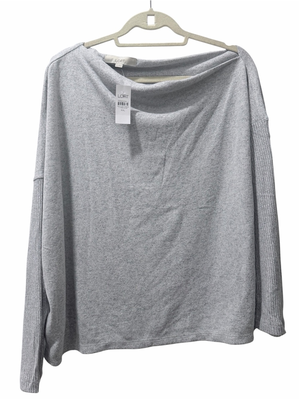 LOFT Heathered Ribtrim Jersey Off The Shoulder Top, XXL, Sold Out